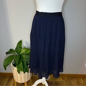 H&M Navy Blue Midi Skirt